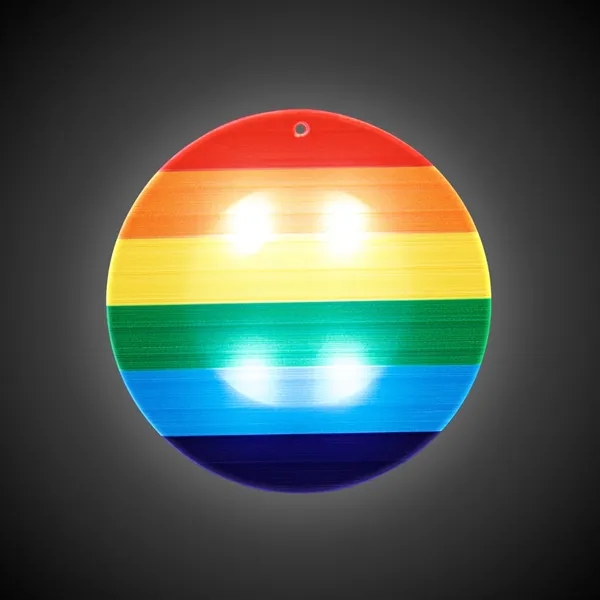 Rainbow Pride Light Up Round Medallion - Rainbow Pride Light Up Round Medallion - Image 4 of 4