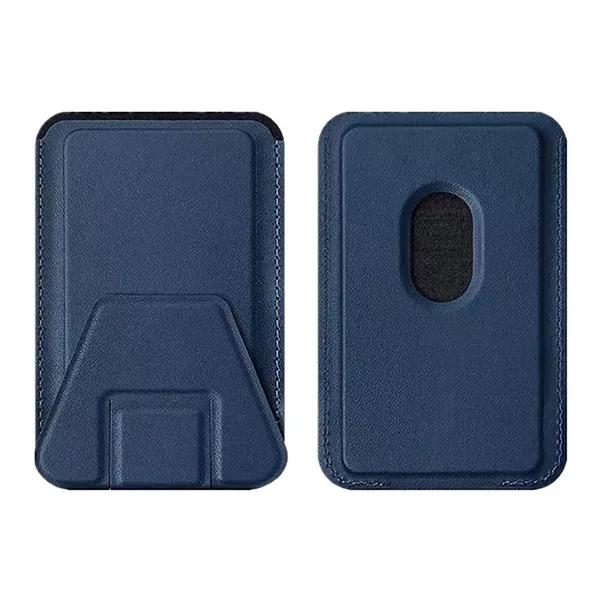 Leather Magnetic Phone Wallet with Foldable Stand - Leather Magnetic Phone Wallet with Foldable Stand - Image 2 of 5
