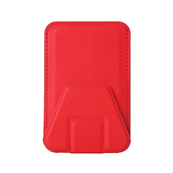 Leather Magnetic Phone Wallet with Foldable Stand - Leather Magnetic Phone Wallet with Foldable Stand - Image 5 of 5