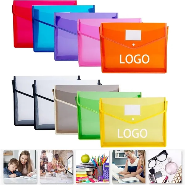 Waterproof Plastic A4 Size Document File Folder with Label - Waterproof Plastic A4 Size Document File Folder with Label - Image 0 of 2