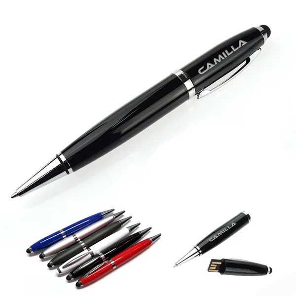 3 in 1 Touchscreen 16GB Memory Flash Drive USB Stylus Pen - 3 in 1 Touchscreen 16GB Memory Flash Drive USB Stylus Pen - Image 0 of 2