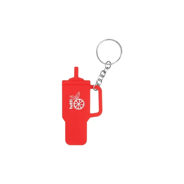 Intrepid Tumbler Shaped Silicone Key Ring - Intrepid Tumbler Shaped Silicone Key Ring - Image 4 of 6