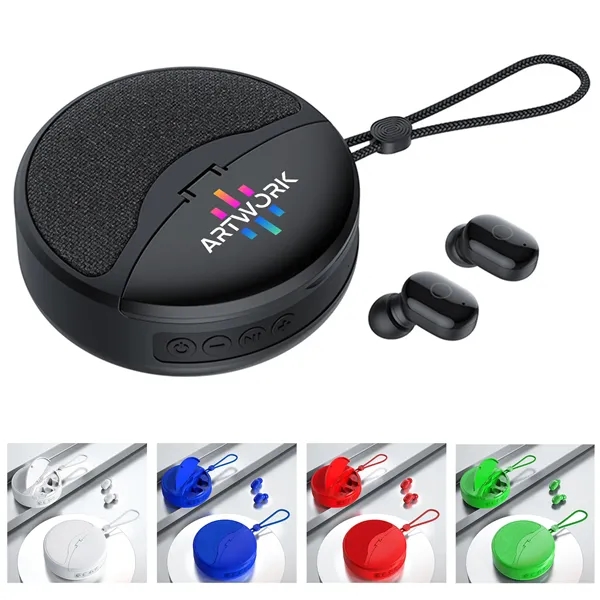 2 in 1 rechargeable wireless earbuds bluetooth speaker combo - 2 in 1 rechargeable wireless earbuds bluetooth speaker combo - Image 0 of 6