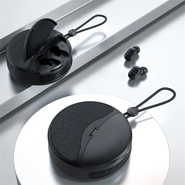 2 in 1 rechargeable wireless earbuds bluetooth speaker combo - 2 in 1 rechargeable wireless earbuds bluetooth speaker combo - Image 2 of 6
