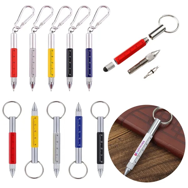 5 in 1 Multi-Tool Touch Screen Sturdy Metal Ballpoint Pen - 5 in 1 Multi-Tool Touch Screen Sturdy Metal Ballpoint Pen - Image 0 of 5