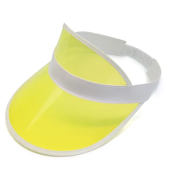Light Color PVC Sun Visor Hat - Light Color PVC Sun Visor Hat - Image 3 of 6