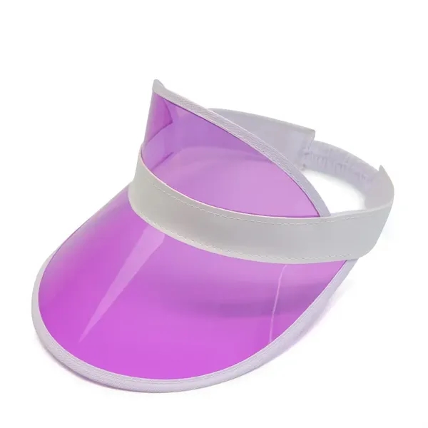 Light Color PVC Sun Visor Hat - Light Color PVC Sun Visor Hat - Image 5 of 6