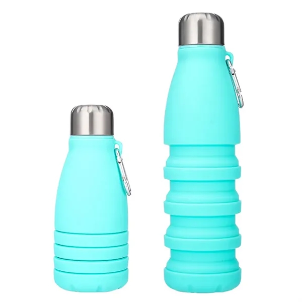 18oz Silicone Foldable Travel Water Bottle - 18oz Silicone Foldable Travel Water Bottle - Image 2 of 3