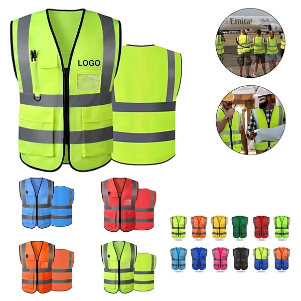 Class 2 Safety Vest With Extra Pockets - Class 2 Safety Vest With Extra Pockets - Image 0 of 9