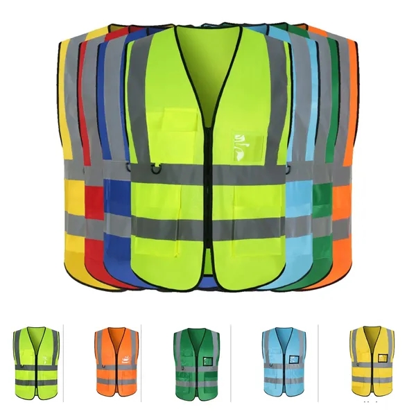 Class 2 Safety Vest With Extra Pockets - Class 2 Safety Vest With Extra Pockets - Image 1 of 9