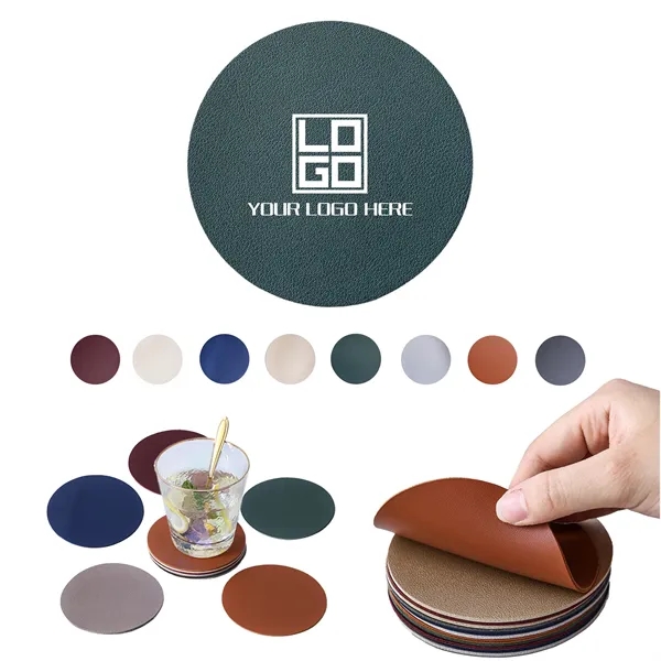 PU Leather Insulated Round Coasters MOQ50pcs - PU Leather Insulated Round Coasters MOQ50pcs - Image 0 of 9