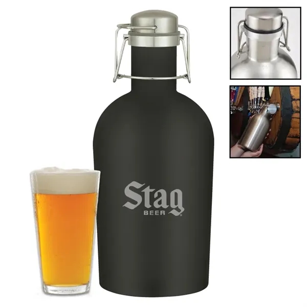 Portland 64 oz. Stainless Steel Beer Growler Jug - Portland 64 oz. Stainless Steel Beer Growler Jug - Image 0 of 1