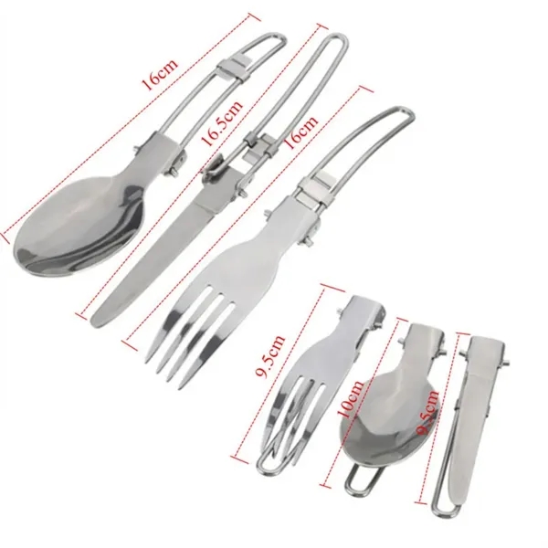 2 aluminum nonstick pans and spoon, fork, knife - 2 aluminum nonstick pans and spoon, fork, knife - Image 2 of 7