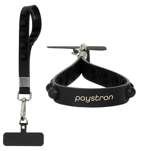 Custom 2-in-1 Push Pop Stress Reliever Phone and Keychain Wristlet