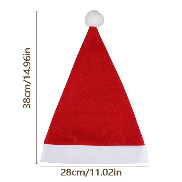 Decorative Christmas Santa Hat with Pom - Decorative Christmas Santa Hat with Pom - Image 1 of 4