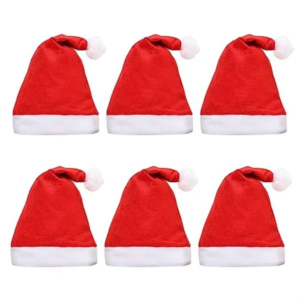 Decorative Christmas Santa Hat with Pom - Decorative Christmas Santa Hat with Pom - Image 4 of 4