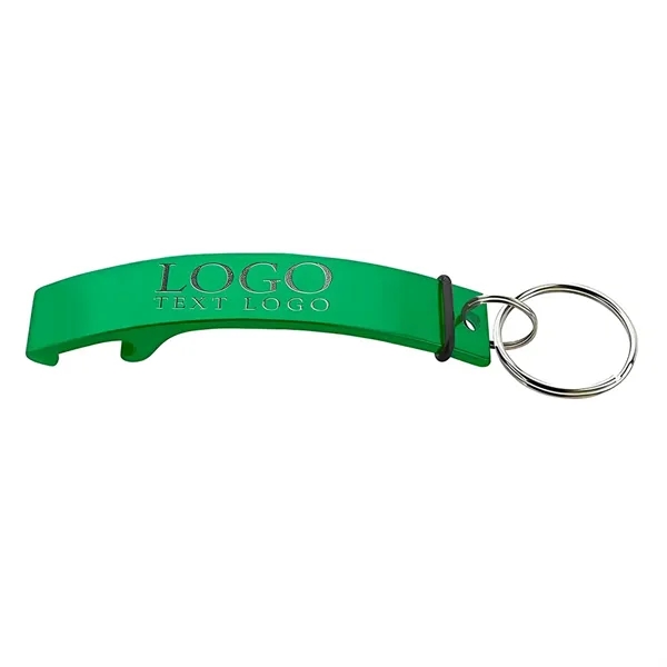 Curved Aluminum Bottle Opener Keychain - Curved Aluminum Bottle Opener Keychain - Image 2 of 5