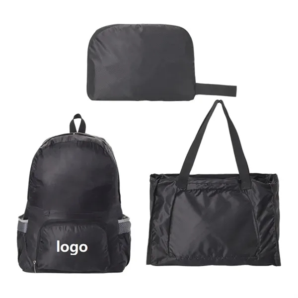 2-in-1 Foldable Backpack Tote Bag - 2-in-1 Foldable Backpack Tote Bag - Image 1 of 10