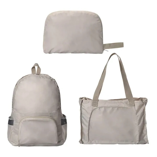 2-in-1 Foldable Backpack Tote Bag - 2-in-1 Foldable Backpack Tote Bag - Image 4 of 10