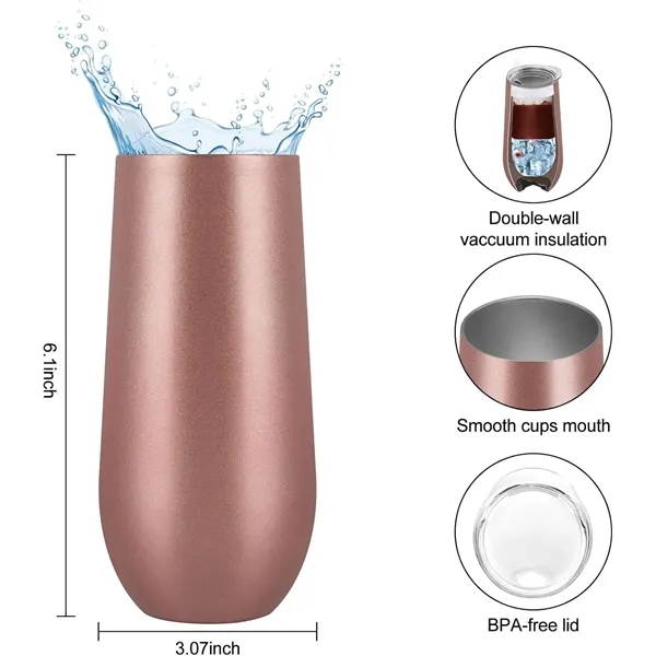 10 Oz Stemless Champagne Flute - 10 Oz Stemless Champagne Flute - Image 2 of 10