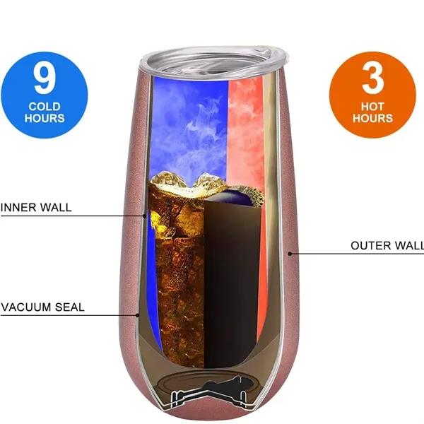 10 Oz Stemless Champagne Flute - 10 Oz Stemless Champagne Flute - Image 3 of 10