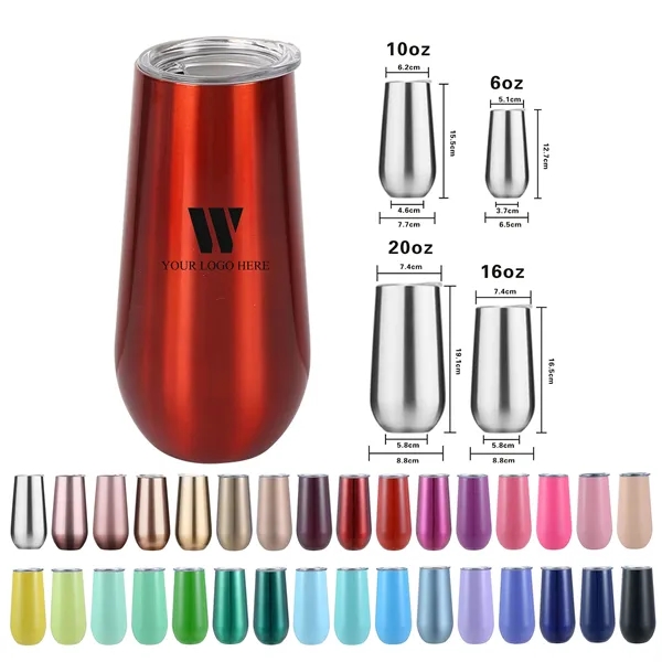 10 Oz Stemless Champagne Flute - 10 Oz Stemless Champagne Flute - Image 0 of 10