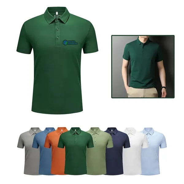 Custom Logo Short Sleeved Polo T-Shirt - Custom Logo Short Sleeved Polo T-Shirt - Image 0 of 8