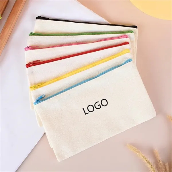 Zipper Canvas Pencil Case - Zipper Canvas Pencil Case - Image 3 of 4