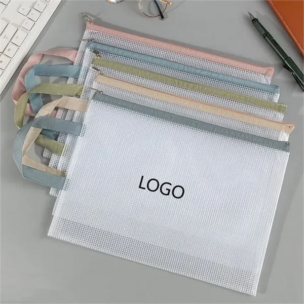 A4 Handheld Mesh Zipper Pouch - A4 Handheld Mesh Zipper Pouch - Image 0 of 3