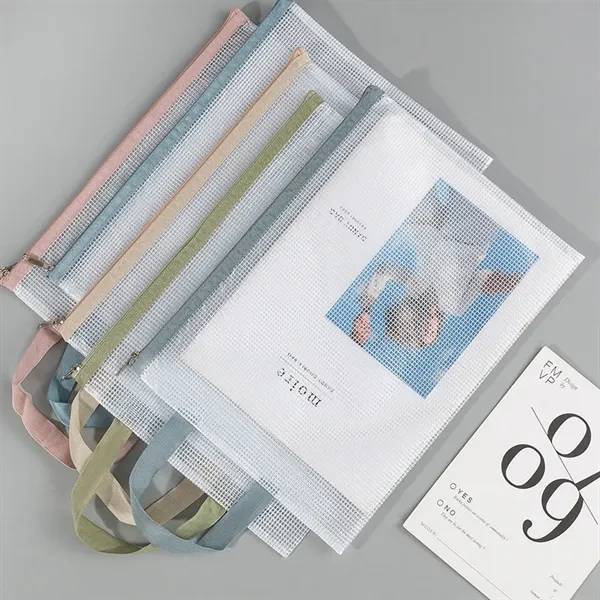 A4 Handheld Mesh Zipper Pouch - A4 Handheld Mesh Zipper Pouch - Image 3 of 3