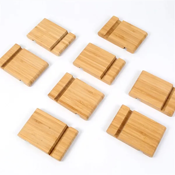 Bamboo Wood Single Tier Cell Phone Holder - Bamboo Wood Single Tier Cell Phone Holder - Image 2 of 3
