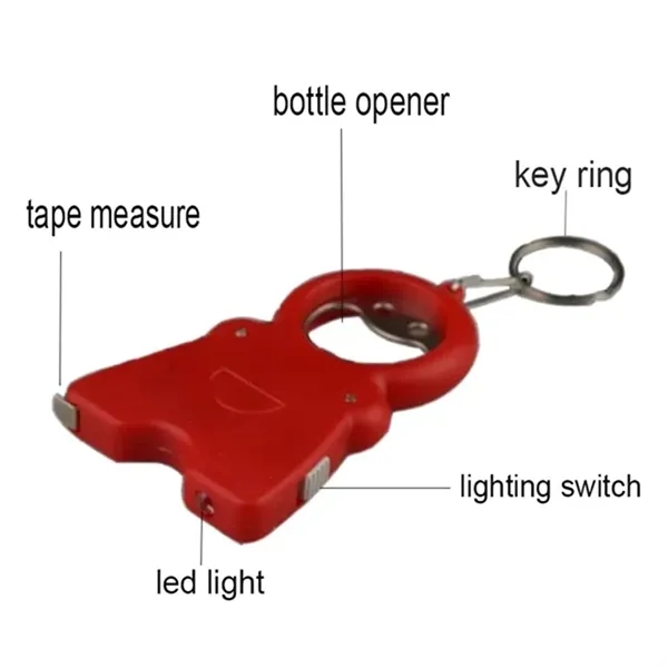 LED Keychain Tape Measure Bottle Opener - LED Keychain Tape Measure Bottle Opener - Image 2 of 3