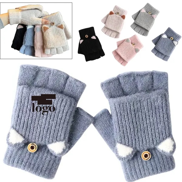 Half Finger Knitted Warm Gloves - Half Finger Knitted Warm Gloves - Image 0 of 1