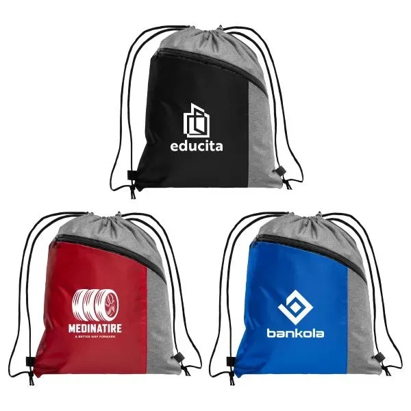 Geneva Drawstring Backpack - 210D Polyester - Geneva Drawstring Backpack - 210D Polyester - Image 0 of 4