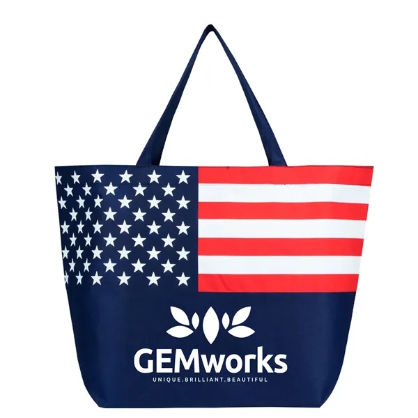 Non-Woven American Flag Tote Bag - Non-Woven American Flag Tote Bag - Image 4 of 4