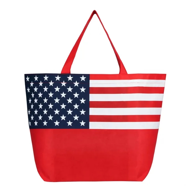 Non-Woven American Flag Tote Bag - Non-Woven American Flag Tote Bag - Image 3 of 4