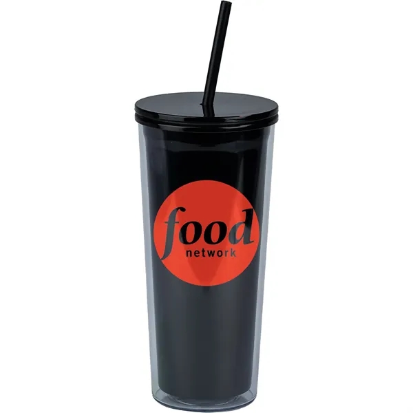 24 Oz Recycled Double-wall Plastic Tumbler