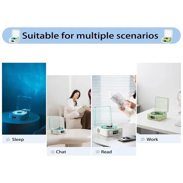 Christmas Waves Vinyl Player Speaker Ambient Light Clock - Christmas Waves Vinyl Player Speaker Ambient Light Clock - Image 8 of 12