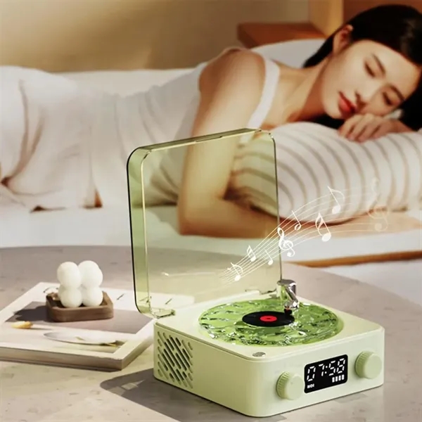 Christmas Waves Vinyl Player Speaker Ambient Light Clock - Christmas Waves Vinyl Player Speaker Ambient Light Clock - Image 7 of 12