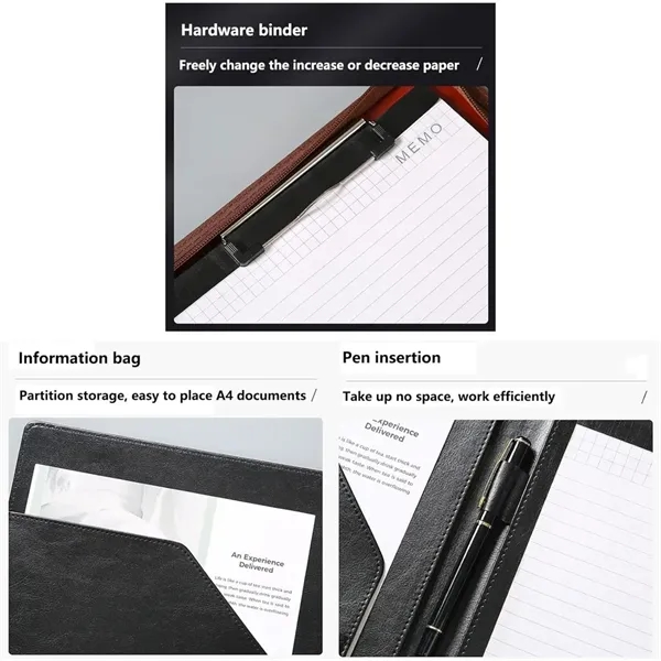 A4 Business Versatile Padfolio with Magnetic Buckle - A4 Business Versatile Padfolio with Magnetic Buckle - Image 4 of 8