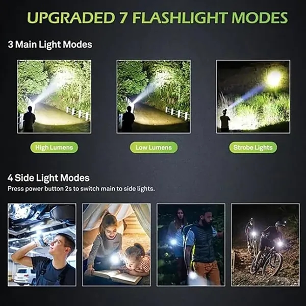 COB Extremely Bright Rechargeable Torch w/ Zoom Flashlights - COB Extremely Bright Rechargeable Torch w/ Zoom Flashlights - Image 10 of 10