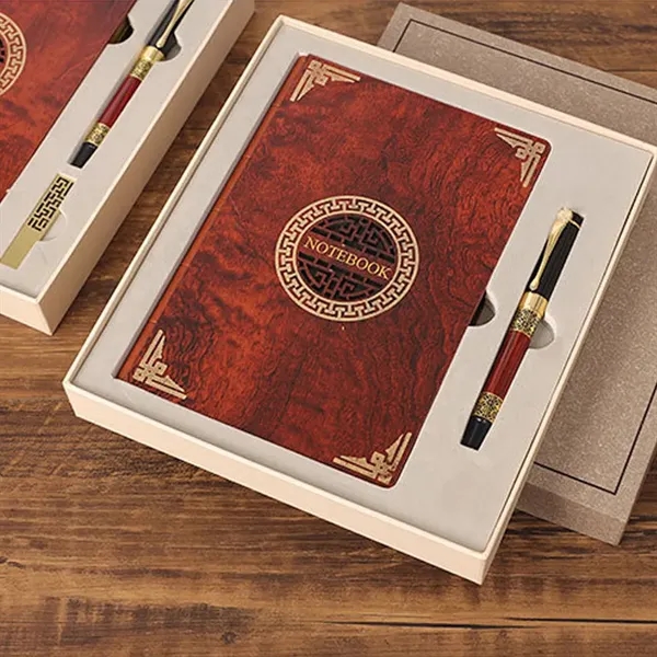 A5 Wooden Journal Notebook Pen Gift Box - A5 Wooden Journal Notebook Pen Gift Box - Image 5 of 6