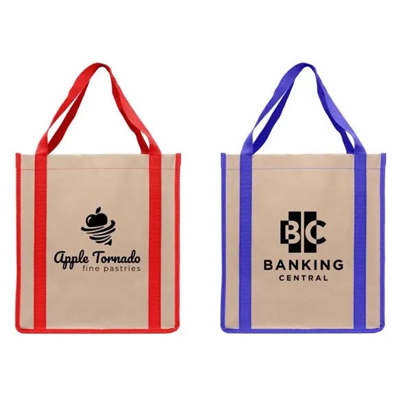 Vancouver RPET - Kraft + Non-Woven Tote Bag - Vancouver RPET - Kraft + Non-Woven Tote Bag - Image 0 of 2