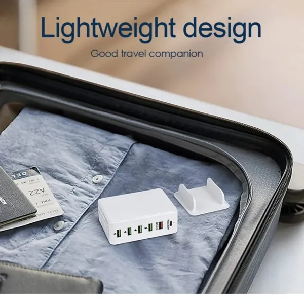 Desktop 6-Port USB Tower Charging Station - Desktop 6-Port USB Tower Charging Station - Image 4 of 4