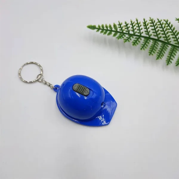 Plastic Helmet Shaped LED Light Bottle Opener Keychain - Plastic Helmet Shaped LED Light Bottle Opener Keychain - Image 4 of 7