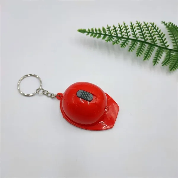 Plastic Helmet Shaped LED Light Bottle Opener Keychain - Plastic Helmet Shaped LED Light Bottle Opener Keychain - Image 5 of 7