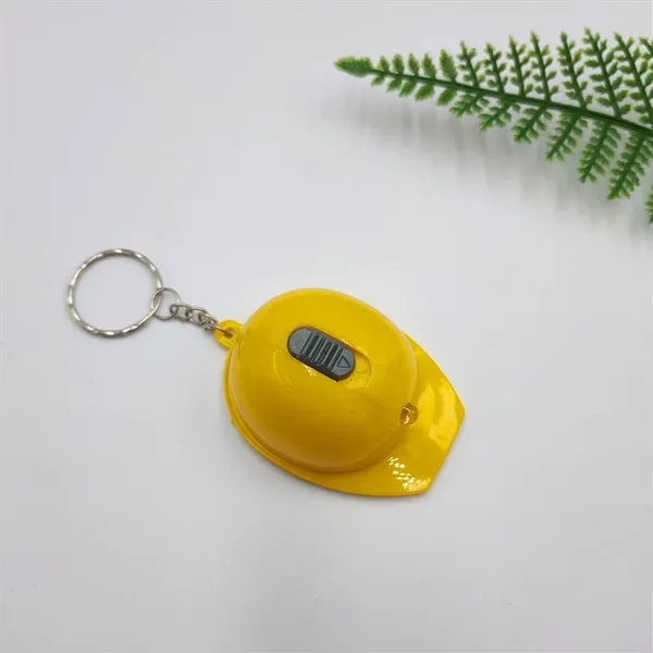 Plastic Helmet Shaped LED Light Bottle Opener Keychain - Plastic Helmet Shaped LED Light Bottle Opener Keychain - Image 7 of 7