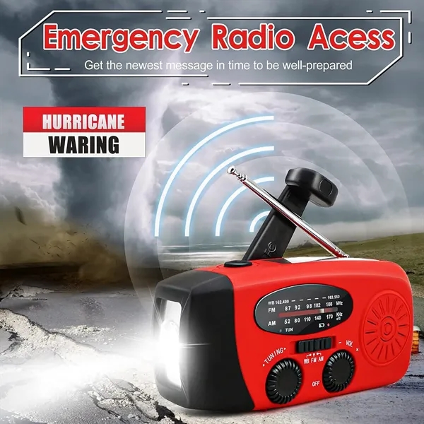 AM/FM/WB Emergency Flashlight Hand Crank Radio - AM/FM/WB Emergency Flashlight Hand Crank Radio - Image 6 of 6