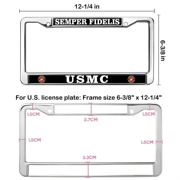 Stainless Steel License Plate Frame Set with Accessories - Stainless Steel License Plate Frame Set with Accessories - Image 1 of 3