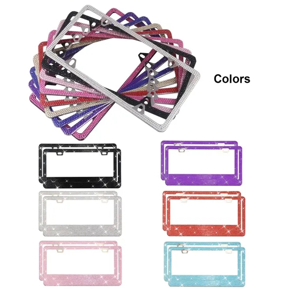 Rhinestone Crystal Bling License Plate Frame Set - Rhinestone Crystal Bling License Plate Frame Set - Image 1 of 4